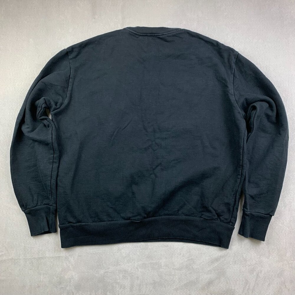 Diesel Mens Sweater Medium Oversized Black S-Samy Felpa Crewneck Peel Logo - Picture 10 of 10